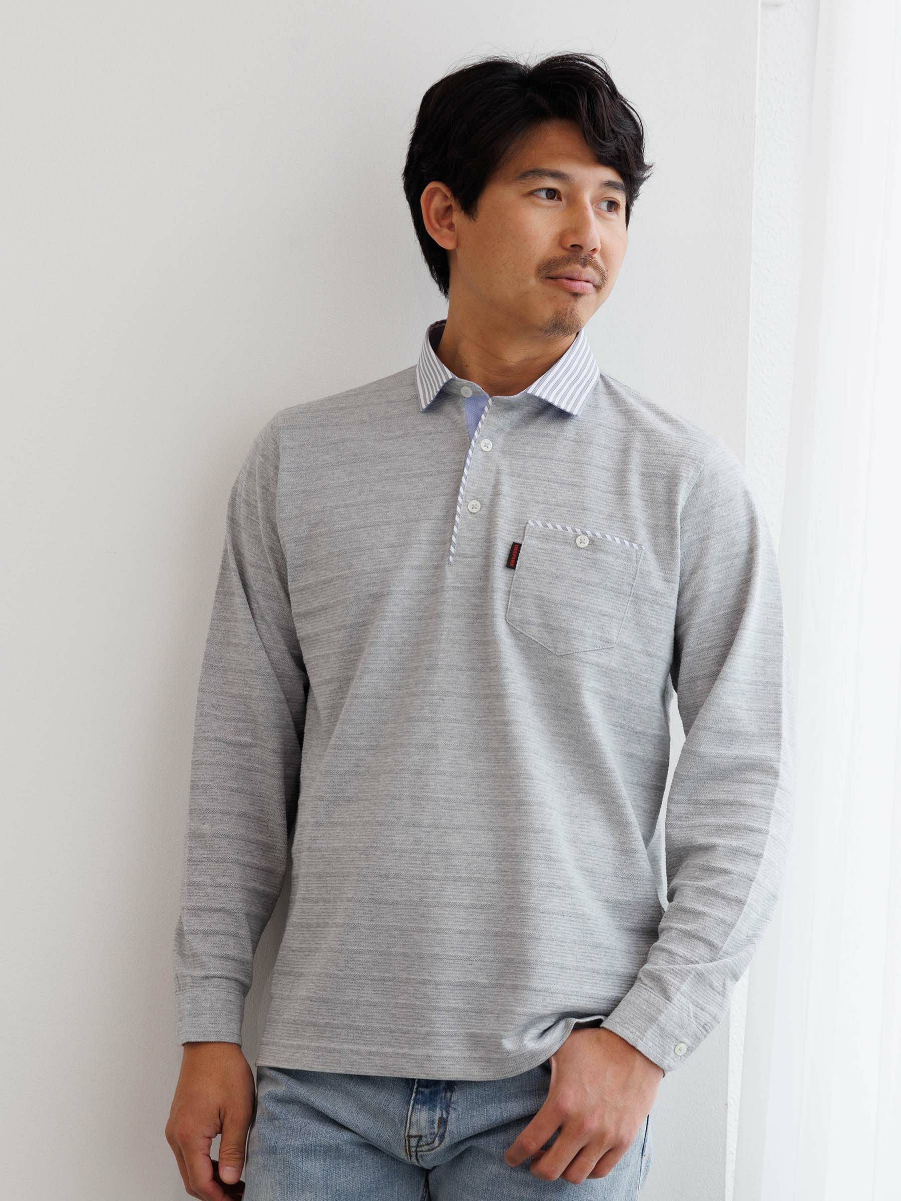 シャツ衿長袖ポロシャツ | INSPIRE ONLINE SHOP