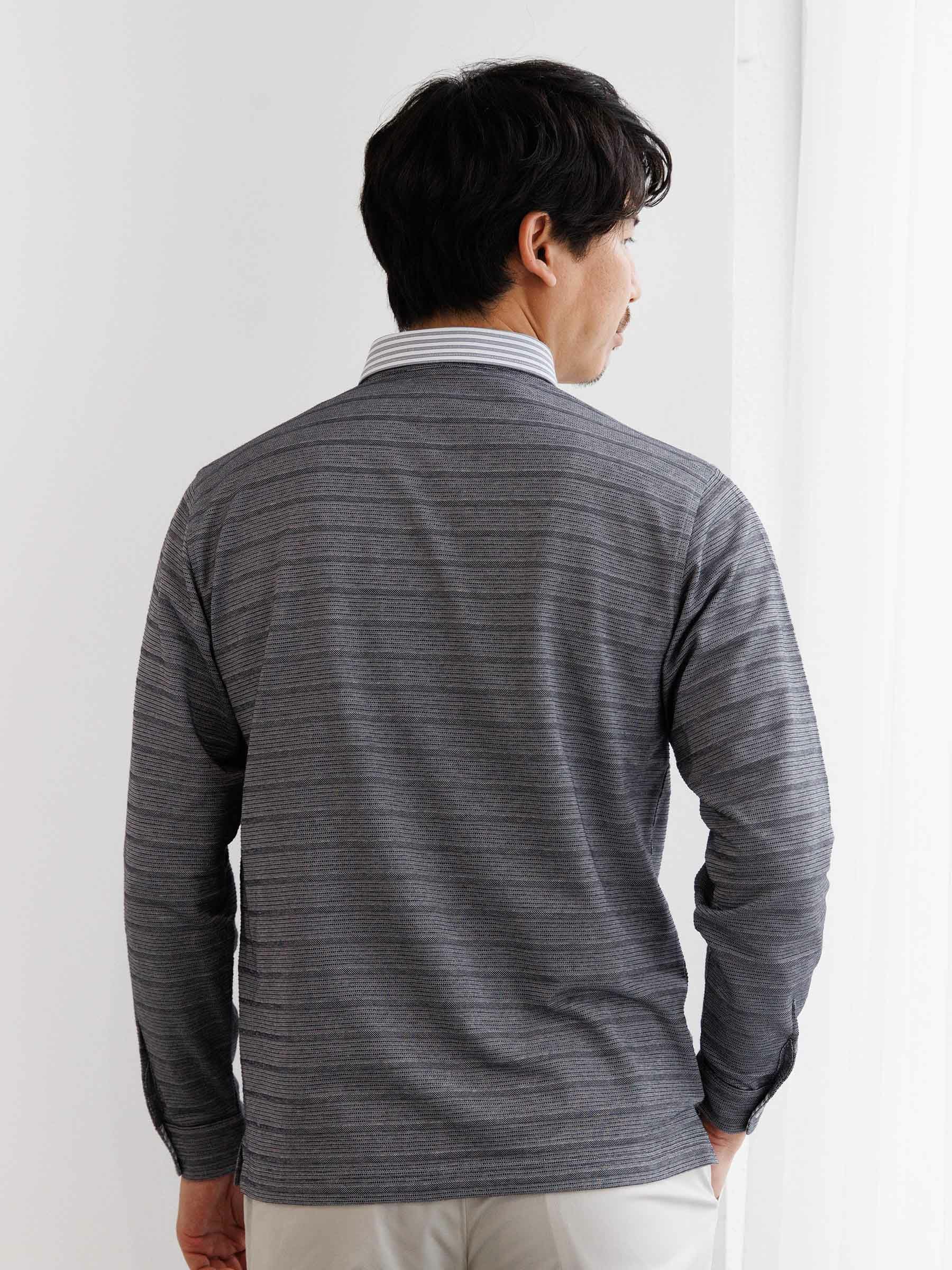 吸水速乾／父の日ギフト】シャツ衿長袖ポロシャツ | INSPIRE ONLINE SHOP