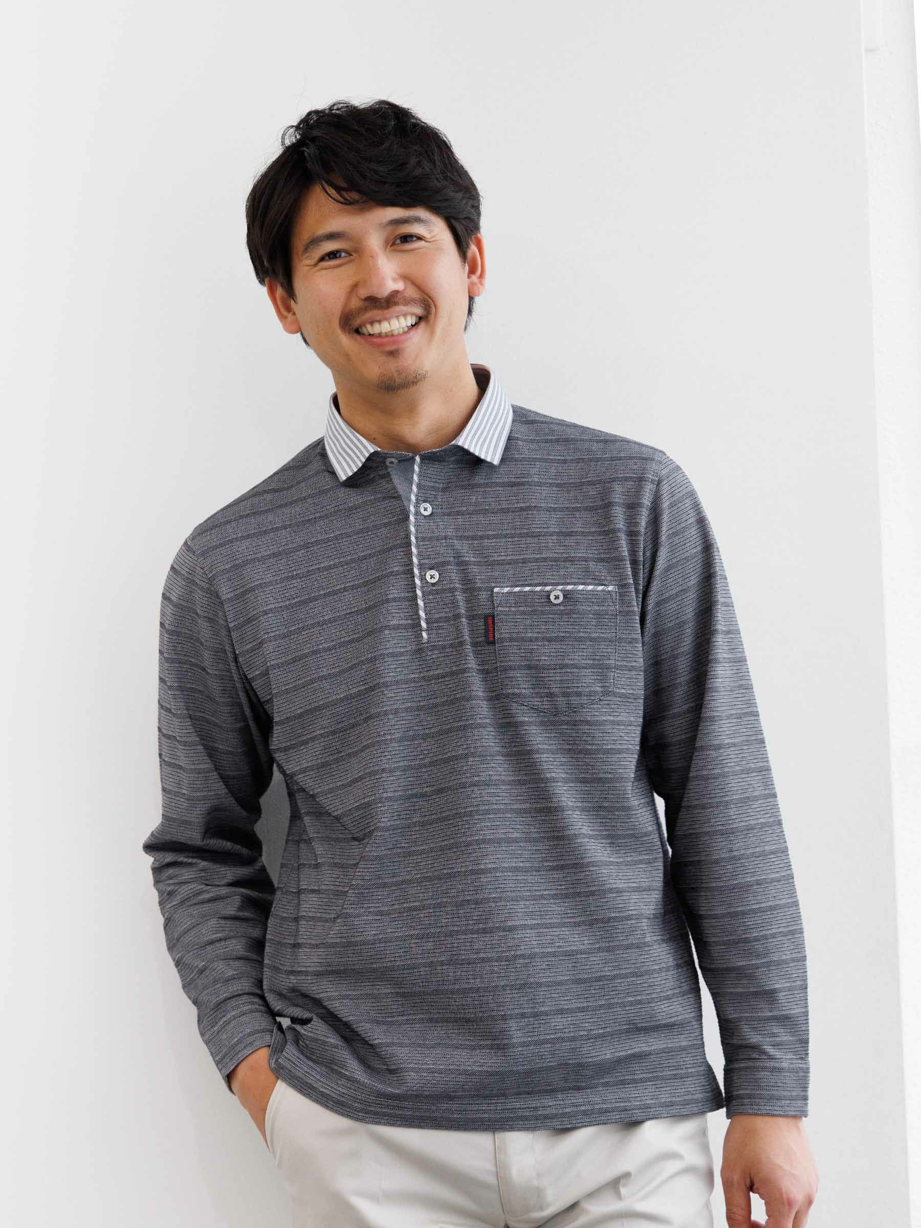 シャツ衿長袖ポロシャツ | INSPIRE ONLINE SHOP