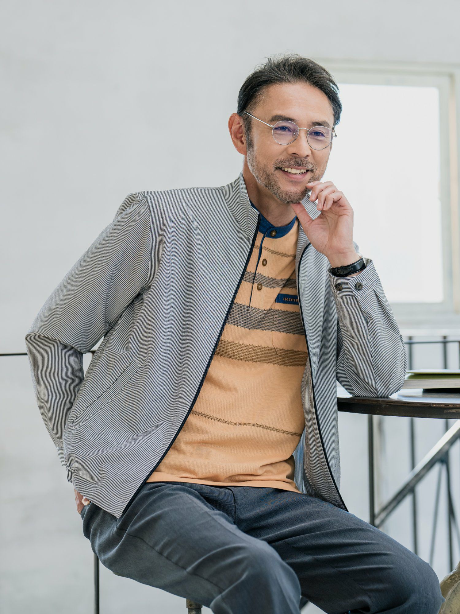撥水／ドライタッチ】サッカーストライプブルゾン | INSPIRE ONLINE SHOP