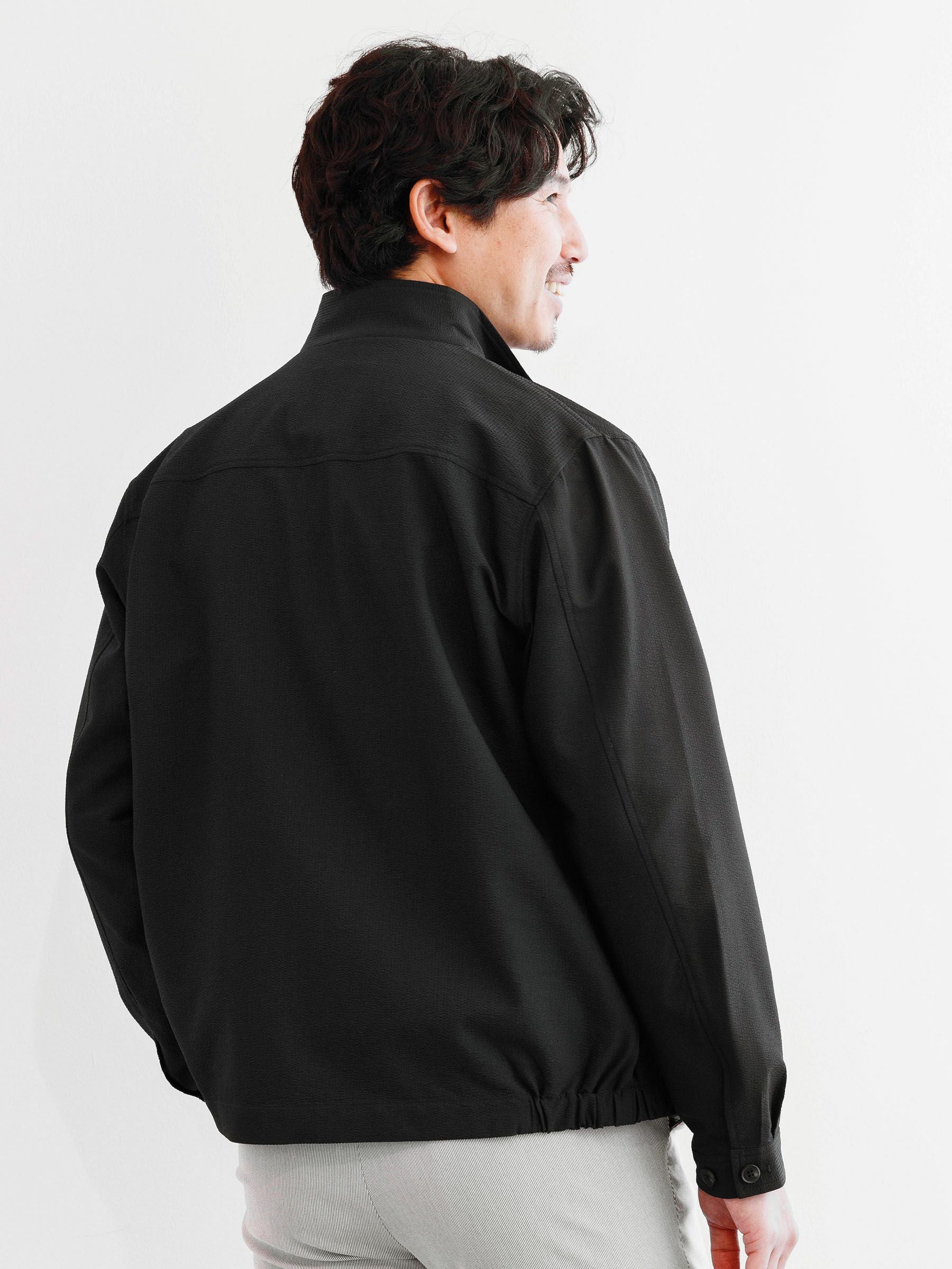 Heve クラウドブルゾン Black 黒 XXXXXSENSE / SHINY RIP TRACK JACKET｜エックスセンスの通販 - BLACK