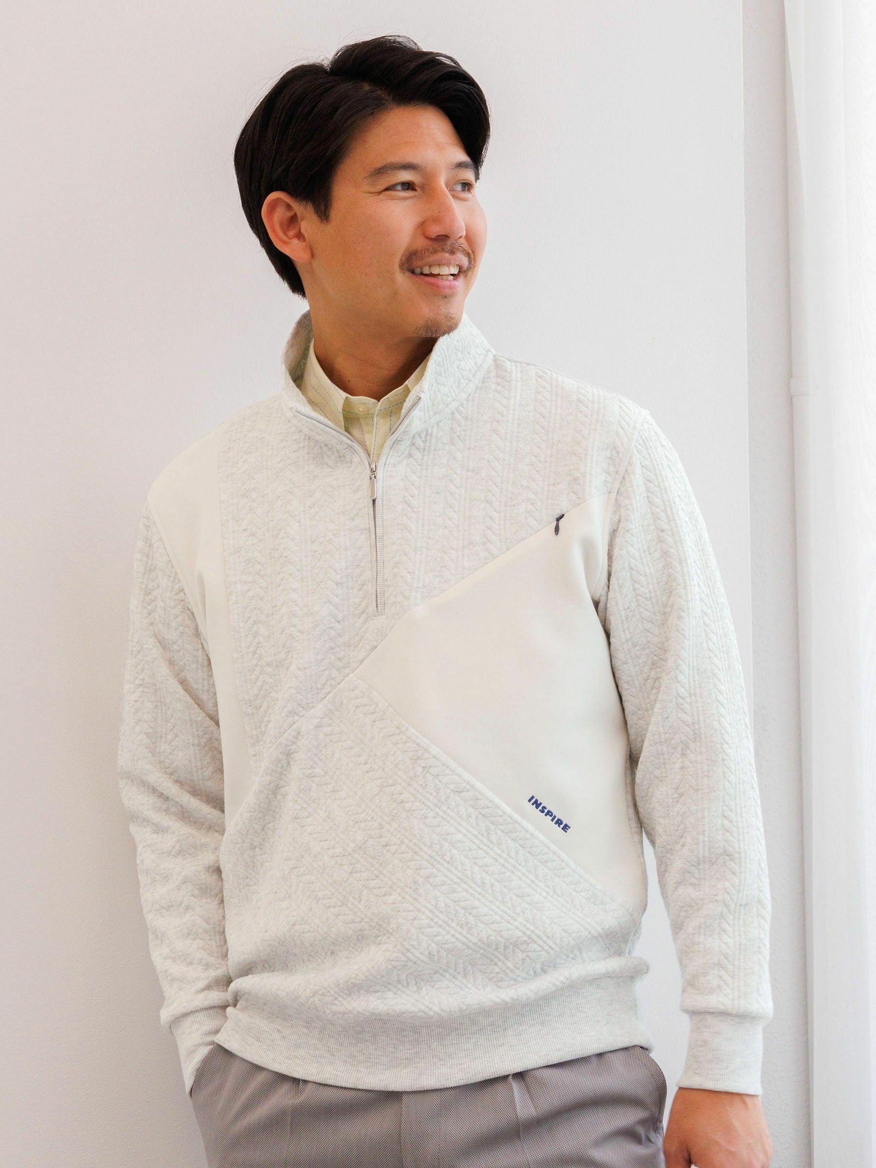 ハーフジップ】ワッフルスタンドMINI-ZIPトレーナー | INSPIRE ONLINE SHOP