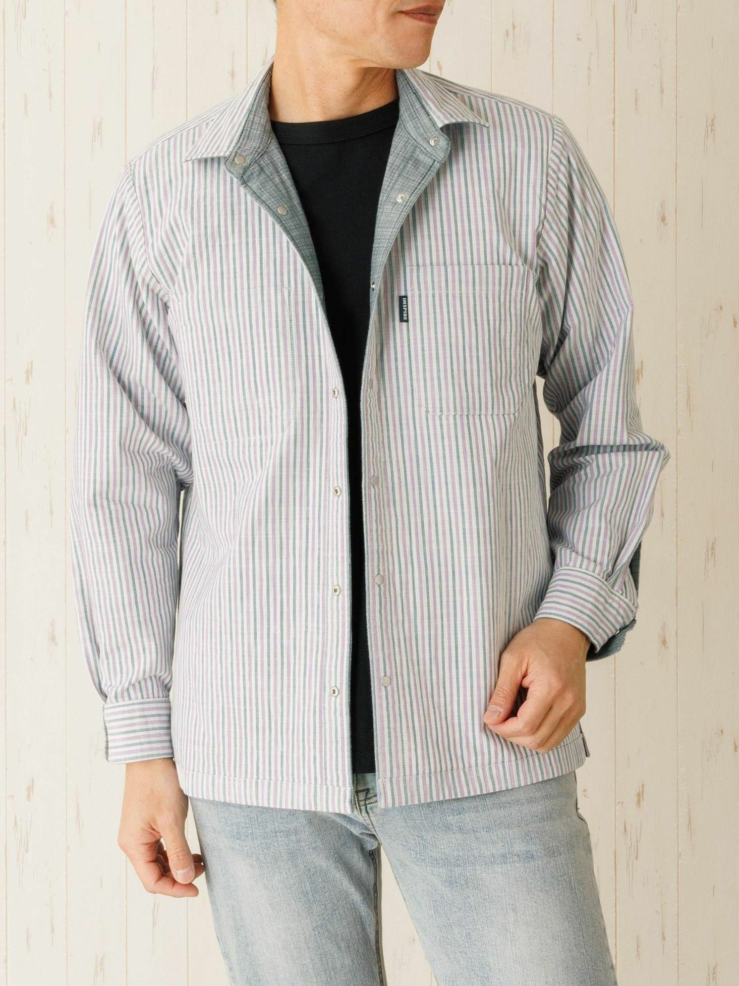 リバーシブルデニム調シャツ | INSPIRE ONLINE SHOP