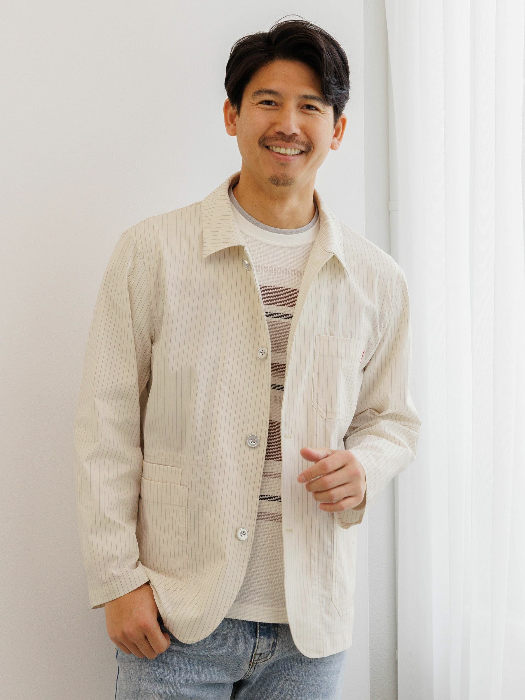 麻混ストレッチカバーオール | INSPIRE ONLINE SHOP