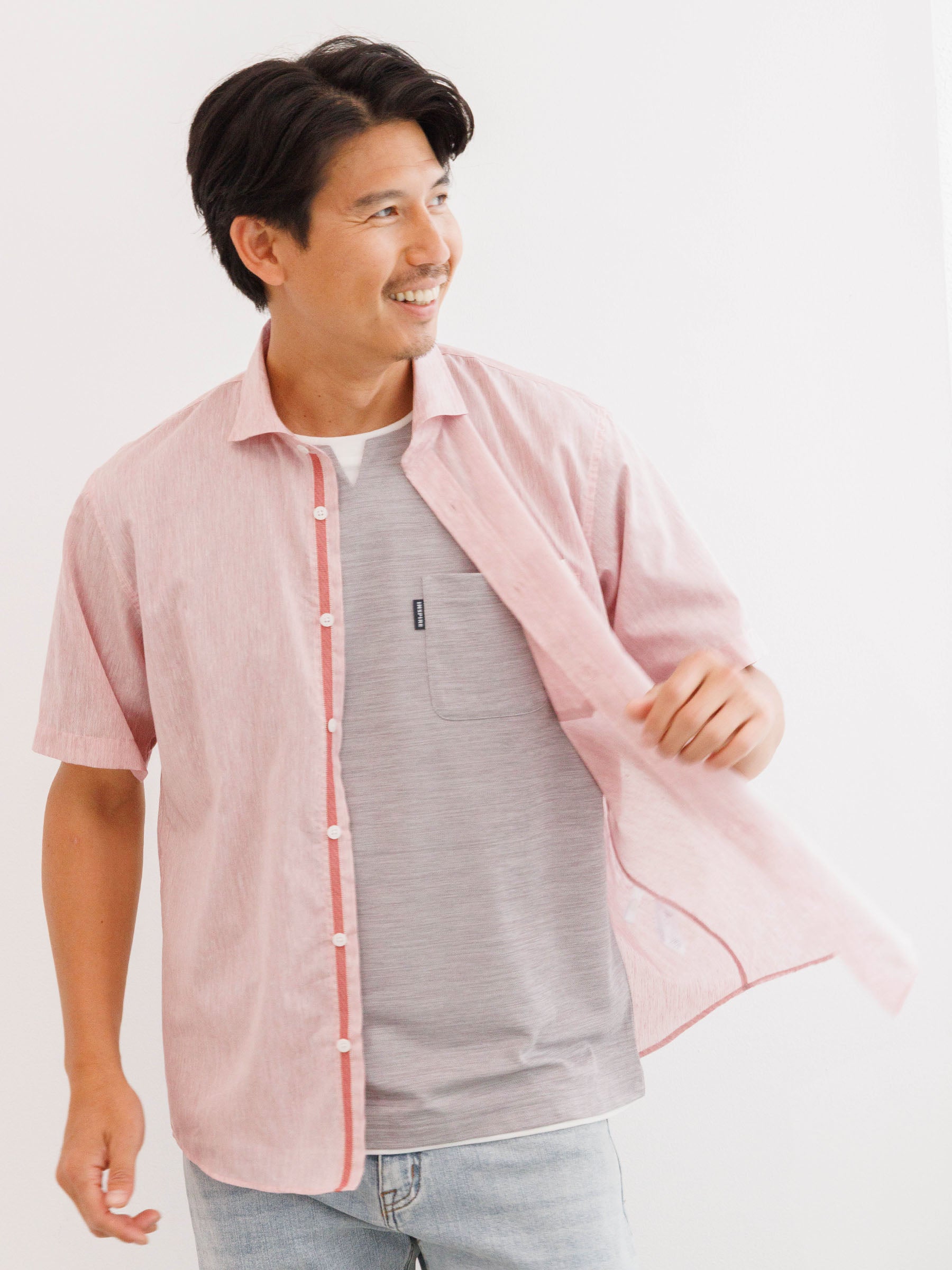 スペック染シャンブレーW 半袖シャツ | INSPIRE ONLINE SHOP