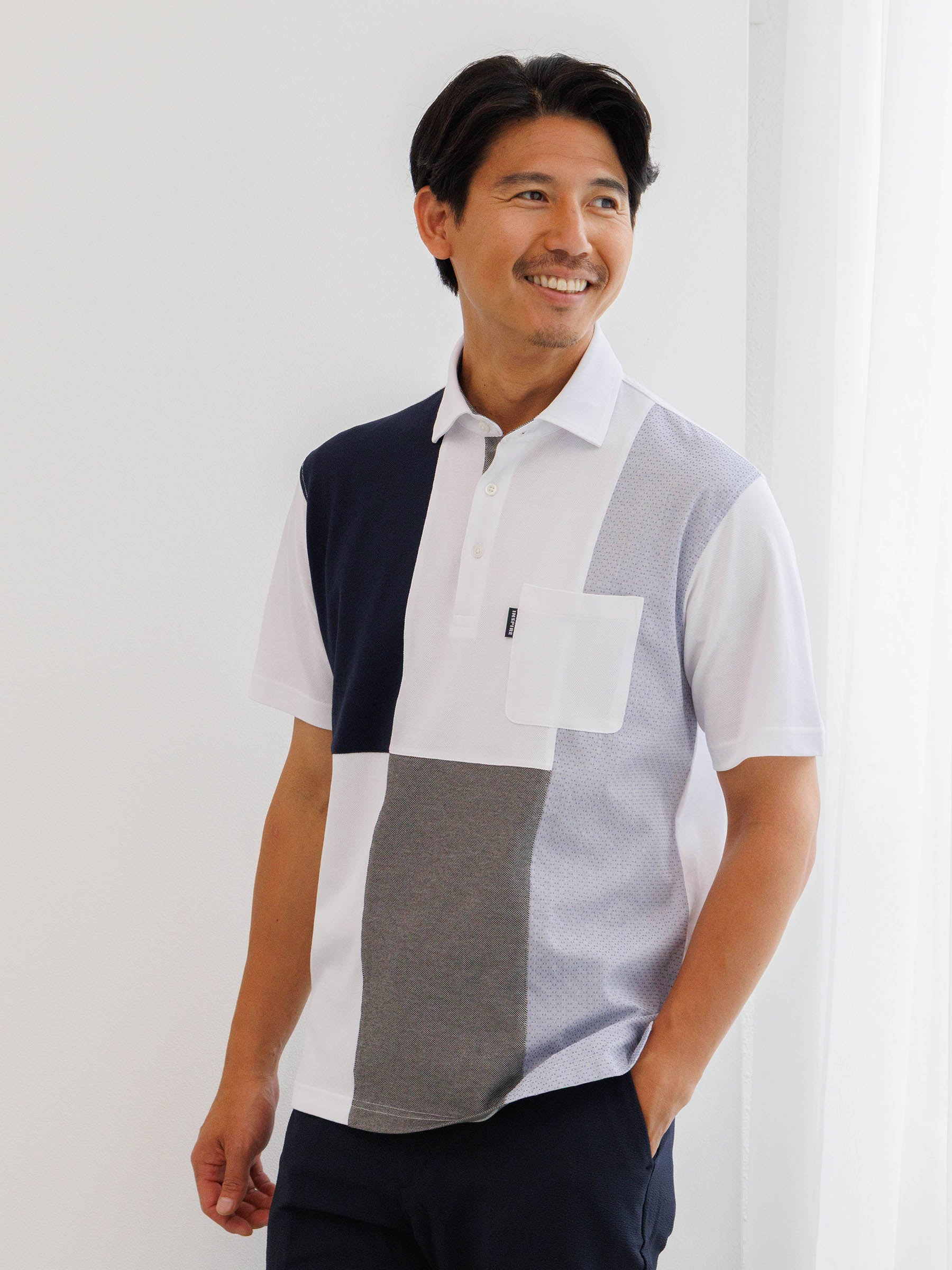 布帛切替カノコ半袖ポロシャツ | INSPIRE ONLINE SHOP