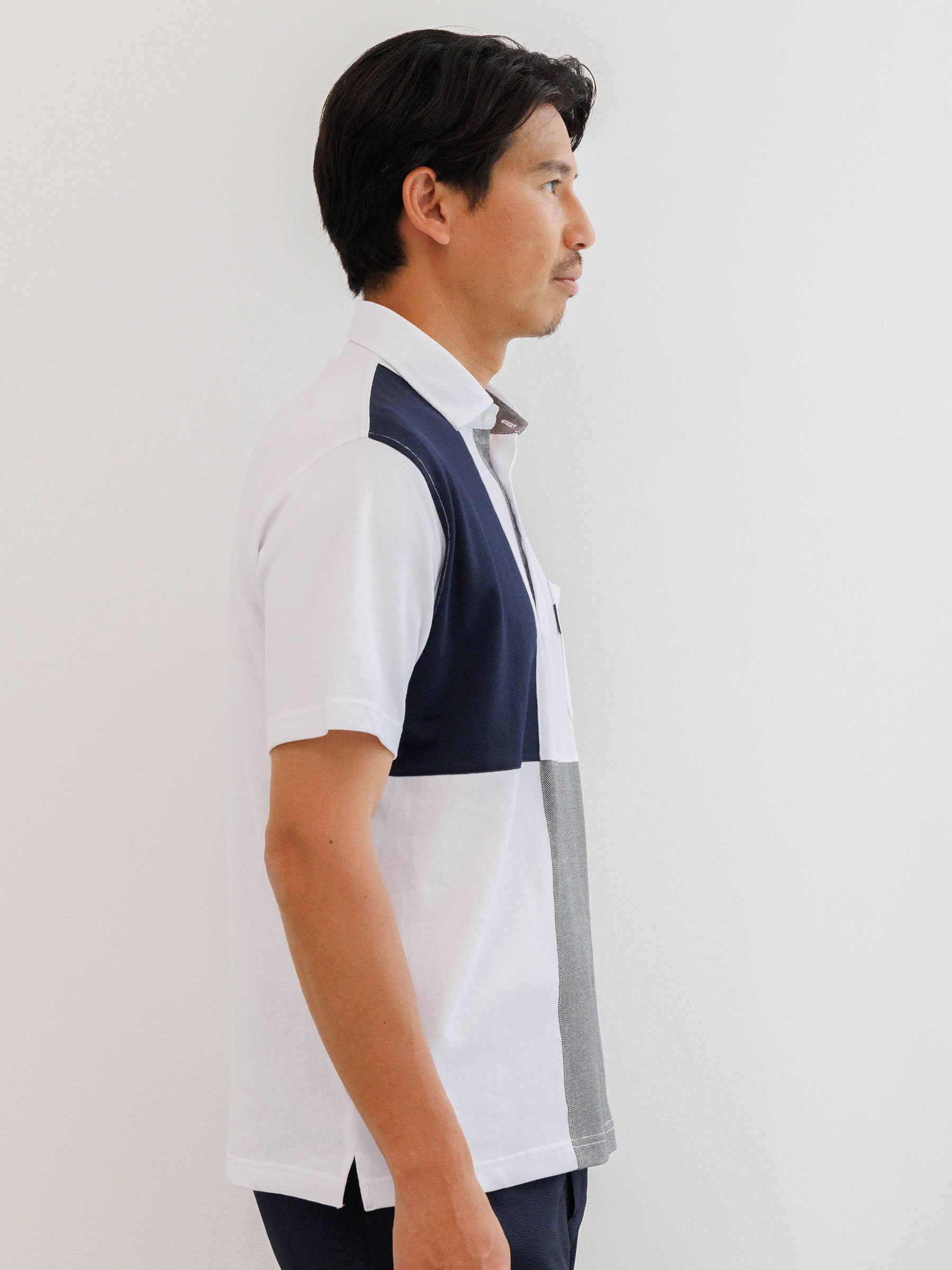 布帛切替カノコ半袖ポロシャツ | INSPIRE ONLINE SHOP
