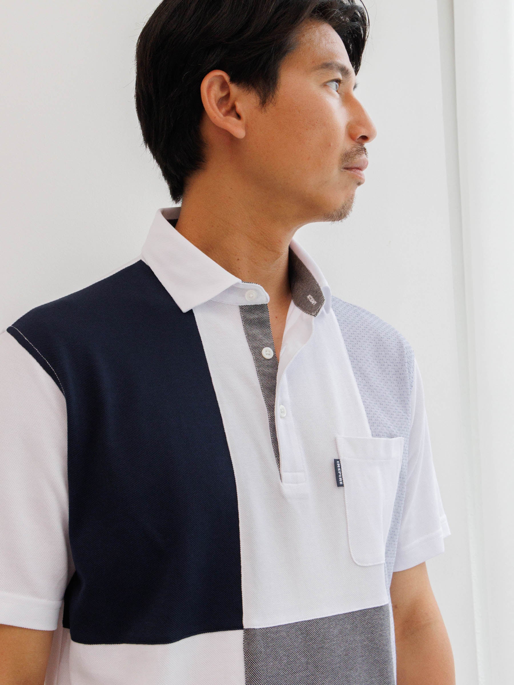 布帛切替カノコ半袖ポロシャツ | INSPIRE ONLINE SHOP