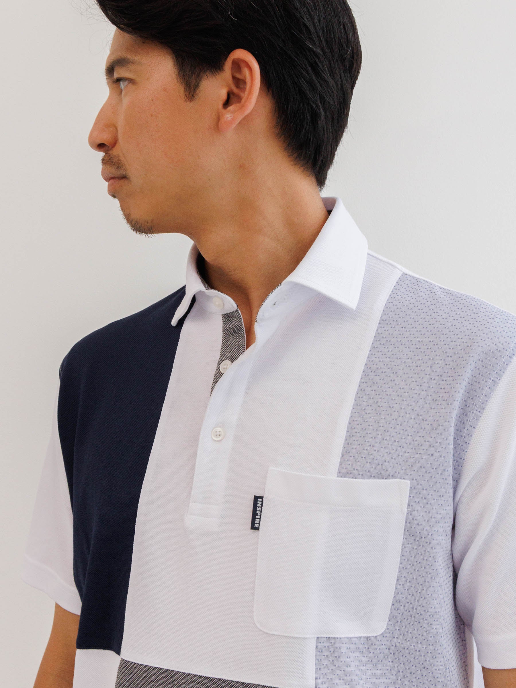 布帛切替カノコ半袖ポロシャツ | INSPIRE ONLINE SHOP