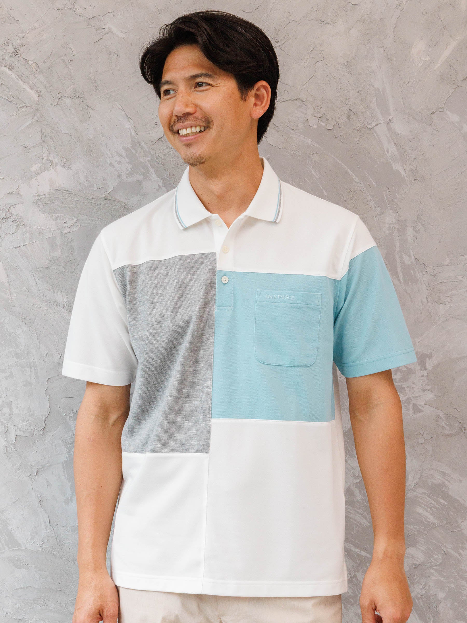 吸水速乾】切り替え半袖ポロシャツ | INSPIRE ONLINE SHOP