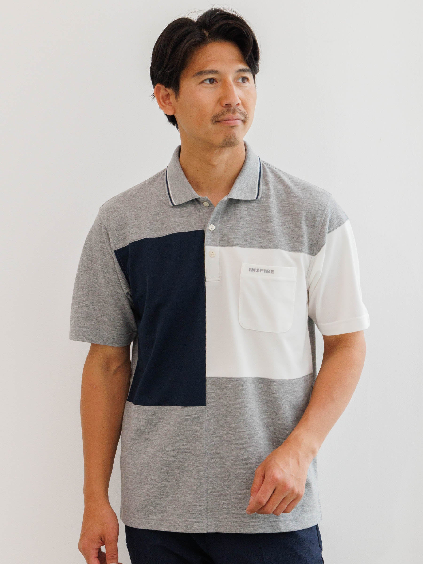 吸水速乾】切り替え半袖ポロシャツ | INSPIRE ONLINE SHOP