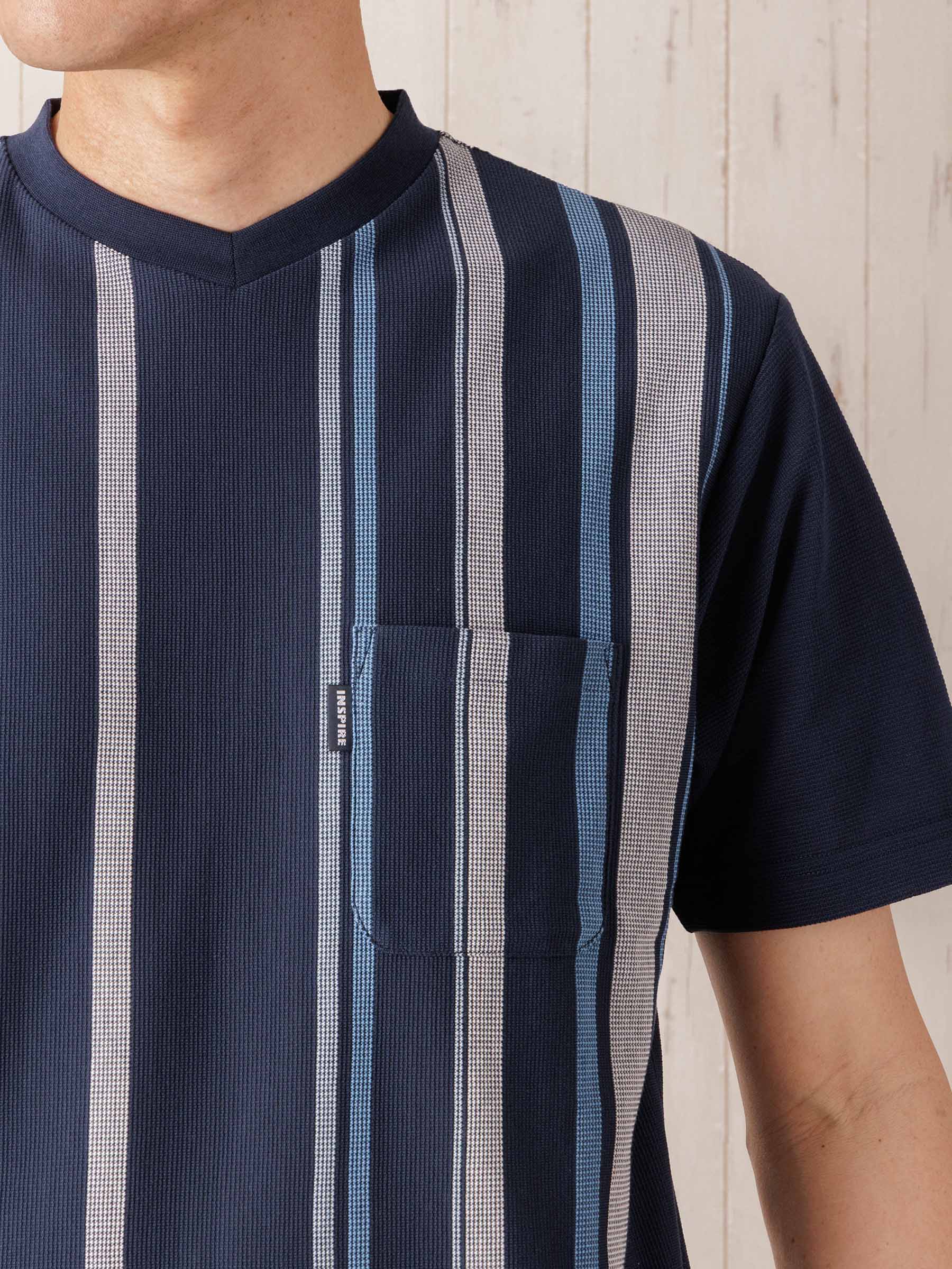 タックストライプVネックTシャツ | INSPIRE ONLINE SHOP