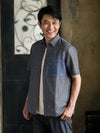 からみチェック切替RG半袖シャツ