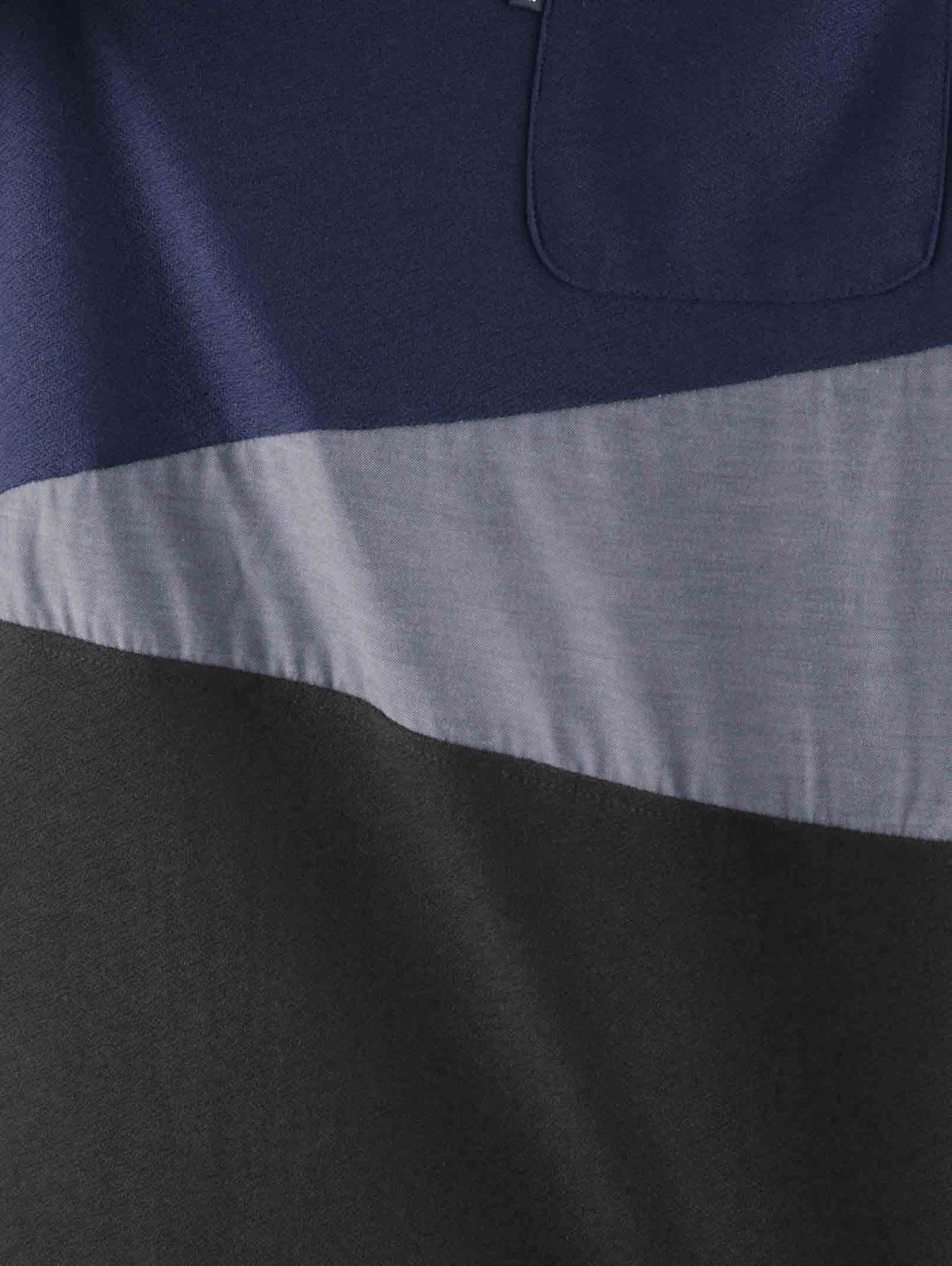 カットサテン布帛切替クルーネックTシャツ